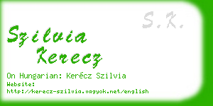 szilvia kerecz business card