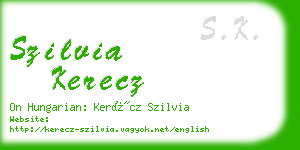 szilvia kerecz business card